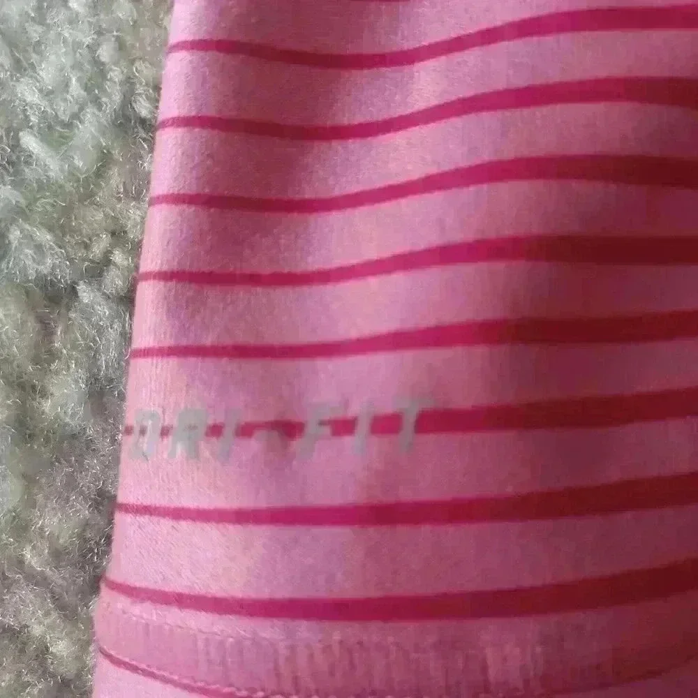 Nike Dri-Fit Womens Pink Racerback Striped Workout Tank M